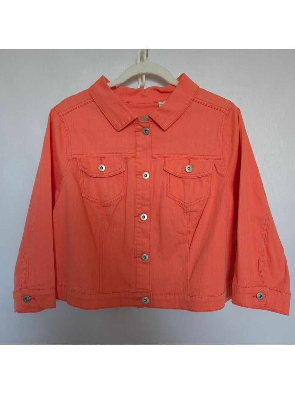 ONE WORLD LIVE & LET LIVE WOMEN JACKET CROPPED CORAL NWT SZ 1X
